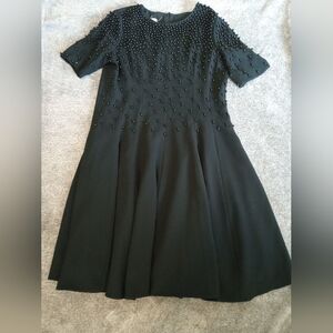 Teri Jon Black Beaded Dress